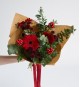 Kraft Bukette Kokina, Kırmızı Gerbera ve Krizantem